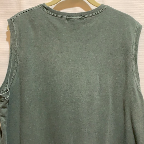 VINTAGE EDDIE BAUER TUNIC/TEE DISTRESSED STONE WASH 100% COTTON SZ XL KNIT MOSS - Picture 5 of 6